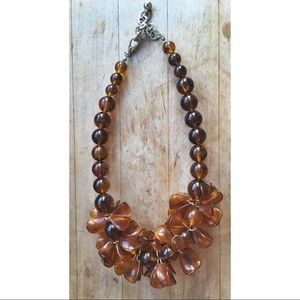 Amber necklace and earring set